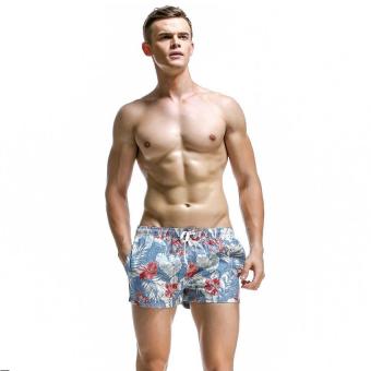 Brand Men's Beach Shorts Swimwear Beach Shorts Beachwear M(Blue) - intl  