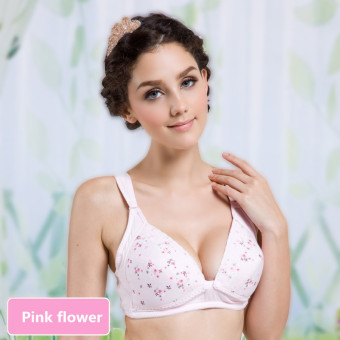 Breastfeeding Bra Pregnant Underwear Nursing Bra Cotton Pink - intl  