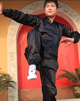 Breathable Taichi Kungfu Suit(Black) (Intl)  