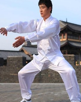 Breathable Taichi Kungfu Suit(White) (Intl)  