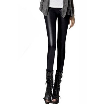 Buytra Leggings Leather Velvet Warm Tight Plus Size Black  - intl  