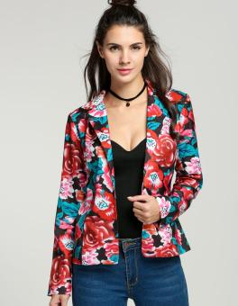 C1S Floral Jacket Coat Slim Blazer Suit Outwear - intl  
