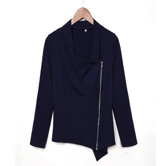 C1S Zipper Winter Spring Jacket Jacket (Navy Blue) - intl  