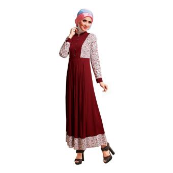 Calosa - 016- BAJU DRESS MUSLIM WANITA GAMIS - merah  