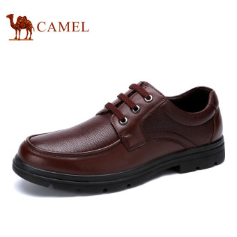Camel Business Casual Comfortable Durable Lace-up Men's Leather Shoes(Brown) - intl  