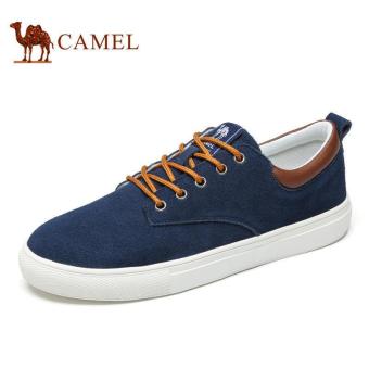 Camel Men's Casual Fabirc Lace-up Shoes Flat Shoes(Blue) - intl  