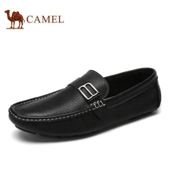 Camel Men's Moccasin-gommino Slipper Driving Moccasin Casual Loafers Boat Shoes(Black) - intl  