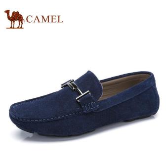 Camel Men's Moccasin-gommino Slipper Driving Moccasin Casual Loafers Boat Shoes(Blue) - intl  