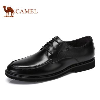 Camel Men's Round Toe Business Derby Shoes Lace-ups Dress Shoes(Black) - intl  