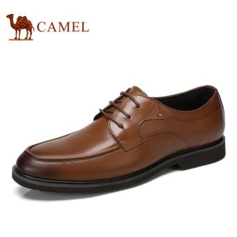 Camel Men's Round Toe Business Derby Shoes Lace-ups Dress Shoes(Brown) - intl  