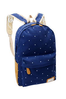 canvas rucksack polka dot backpack blue lazada indonesia canvas rucksack polka dot backpack blue lazada indonesia