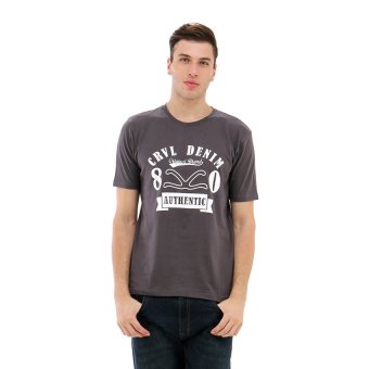 Carvil Logo 80-01 T-Shirt Pria - Dark Grey  