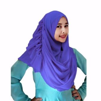 Cassanova Hijab Kerudung Semi Instan - Biru Elektrik  