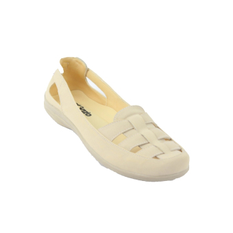 Catenzo Casual Flat Shoes Women - Sepatu Wanita - Cream  