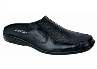 Catenzo Men Sandal/Sepatu Selop Kulit 150 Ya 040 - Hitam  