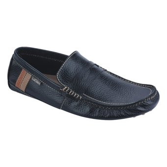 Catenzo Sepatu Loafers Moccasin Leather Pria - Men Shoes - Hitam  