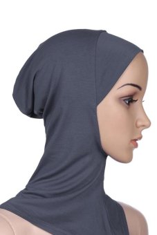 CatWalk Muslim Cotton Full Cover Inner Hijab Islamic Underscarf Islamic Hat One Size (Deep Gray) - intl  