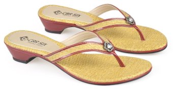 CBR Six ACC 602 Sandal Flat Flip-Flop Wanita - Trendy - Syntetic - Kuning  