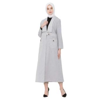 Cbr Six Wwc 015 Baju Hijab Casual Wanita-Cotton-Lucu Terbaru 2017 ( Abu )  