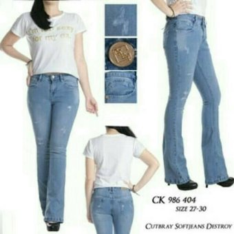 Celana Jeans Cutbray Sobek Destroy. CK 986 404/403. / 401/402  