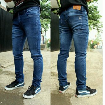 Celana jeans skiny fit pria keren premium - Biowash scrub  