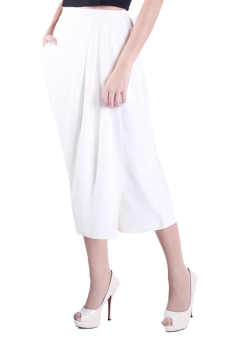 Celana Kulot Wanita Overlap Culottes JP151 (Putih)  