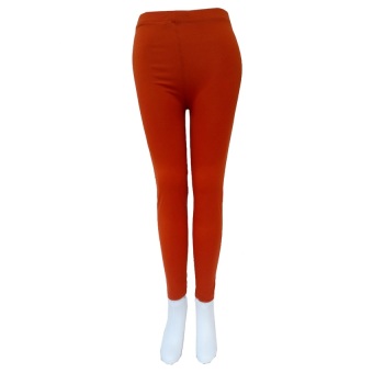 Celana Wanita Legging Polos Orange Bata - Standar dan Jumbo  