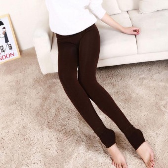 Channy New Women's Solid Winter Thick Warm Fleece Lined Thermal Stretchy Leggings Pants - intl  