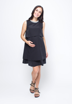 Chantilly Dress Hamil dan menyusui Betty 53008-Black  