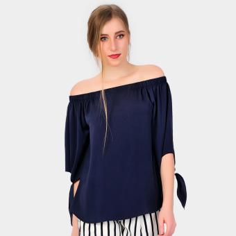 Chic Simple Navy Women's Blouse  