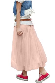 Chiffon Maxi Skirt (Beige)  