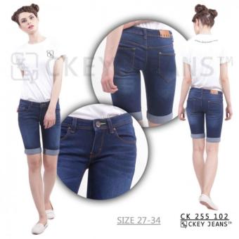 Ckey Celana Pendek Nanggung 3/4 Jeans / Hot Pants Wanita 102  