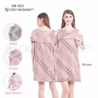 CKEY Woman Batik Dress 2 DB-003 LIGHT BROWN  
