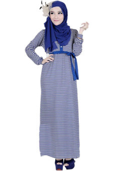 Clover Clothing Gamis Candy Stripes - Biru  
