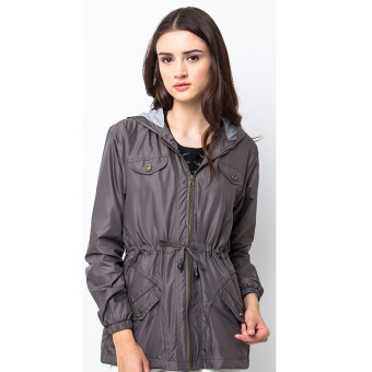 Coconut Tree Women Parka Jacket 1 - abu  