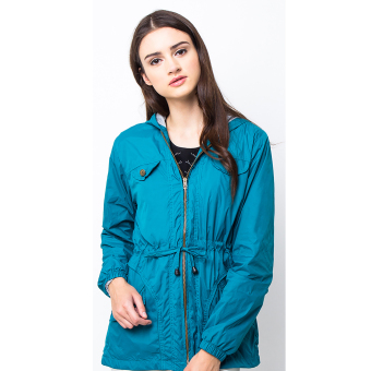 Coconut Tree Women Parka Jacket 1 - Hijau  