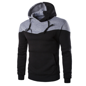 Cocotina Men's Hooded Sweatshirt Hoodie Casual Hoody Jacket Outwear Sweater Coat - Black - intl  