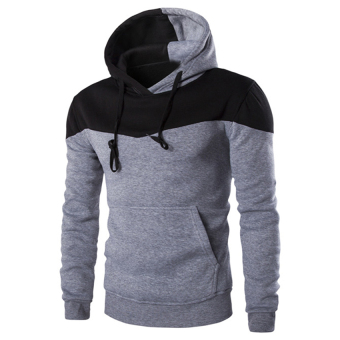 Cocotina Men's Hooded Sweatshirt Hoodie Casual Hoody Jacket Outwear Sweater Coat - Light Grey - intl  