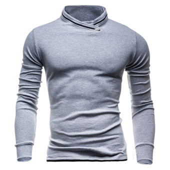 Cocotina Men's Slim Pullover Hoodie Winter Warm Hooded Sweatshirt Coat Sweater Outwear - Gray - intl  