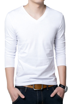 Cocotina V-Neck T-Shirt Tops (White)  