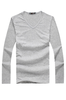 Cocotina V-Neckl T-Shirt Tops (Grey)  
