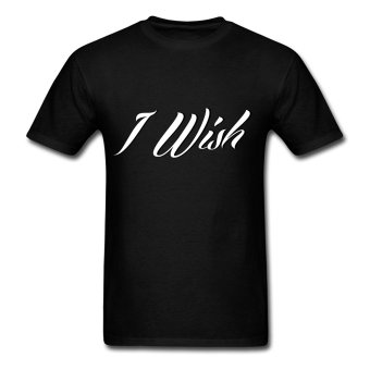 CONLEGO Custom Design Men's I Wish T-Shirts Black - intl  