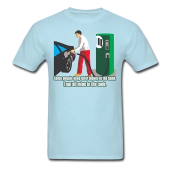 CONLEGO Custom Printed Men's Gas Prices T-Shirts Sky Blue  