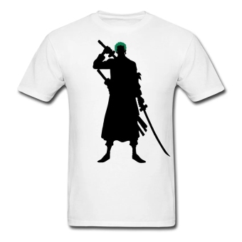 CONLEGO Custom Printed Men's Zoro Silhouette T-Shirts Round Collar White  