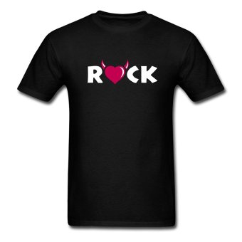 CONLEGO Designed Men's Rock Heart T-Shirts Black  