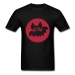 CONLEGO Fashion Men's Cartoon Moon Bat T-Shirts Black  