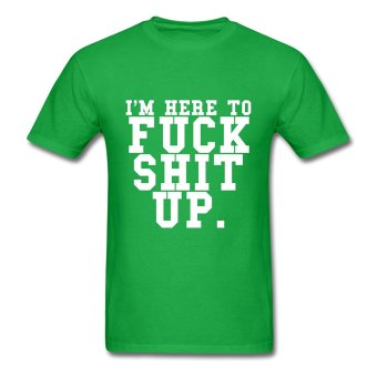 CONLEGO Fashion Men's Im Here To Shit Up T-Shirts Bright Green  