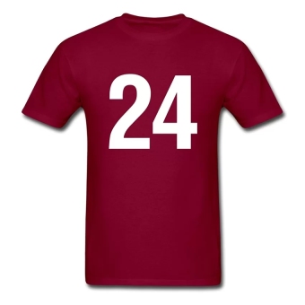 CONLEGO Fashion Men's Number Twenty Four T-Shirts Burgundy  