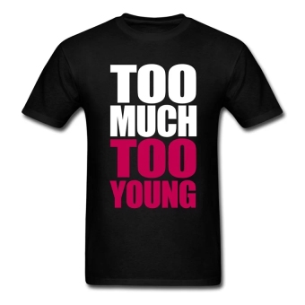 CONLEGO Fashion Men's Too Much Too Young T-Shirts Black  