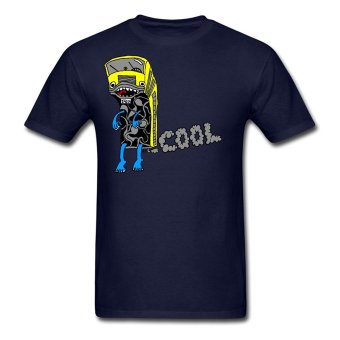 CONLEGO Funny Cotton Men's Navy Muppetbus T-Shirts Navy - intl  